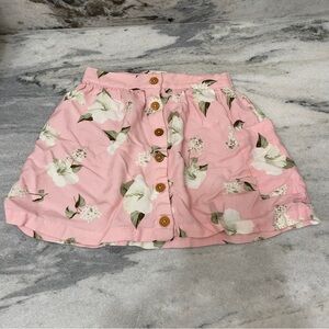 Jessica Simpson Pink Floral Skirt size 7